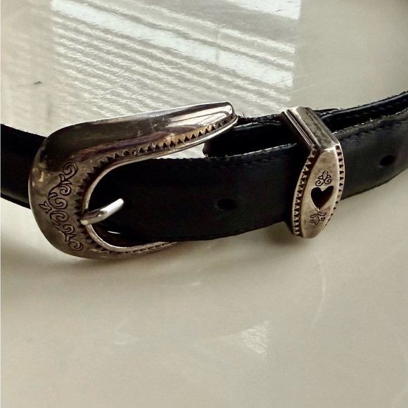 Brighton Black Belt with Silver Hearts - Picture 6 of 11